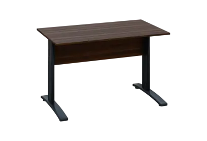 EPK 17 - 12 stůl kancelářský, kovová podnož černá, deska 18 mm, široký 1200 mm, ořech královský